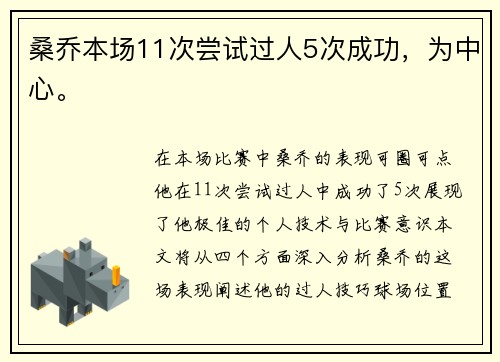 桑乔本场11次尝试过人5次成功，为中心。